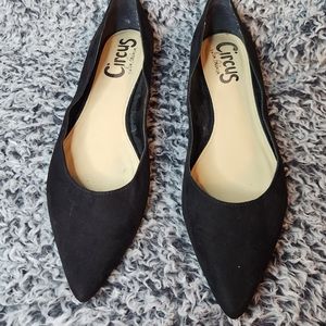 Circus by Sam Edelman Black Pointed Toe Flats Women's Shoes 9.5